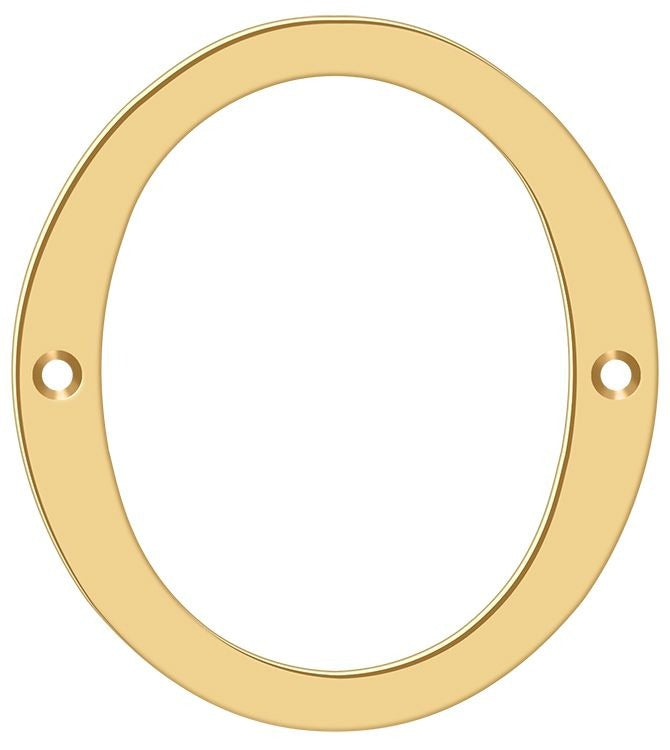 DELTANA Deltana RN6-0 Solid Brass House Number 6 Lifetime Brass