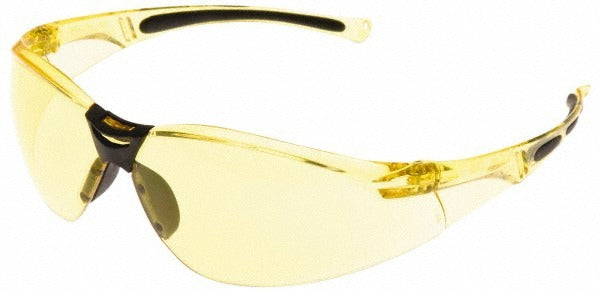 NORTH SAFETY North A802 Safety Glasses Amber Polycarbonate Frameless