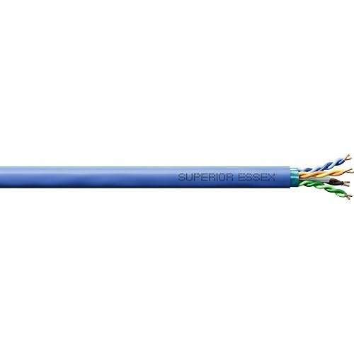 SUPERIOR ESSEX Superior Essex 6B-246-2B Cat 6A Plenum Cable Blue 1000 Ft