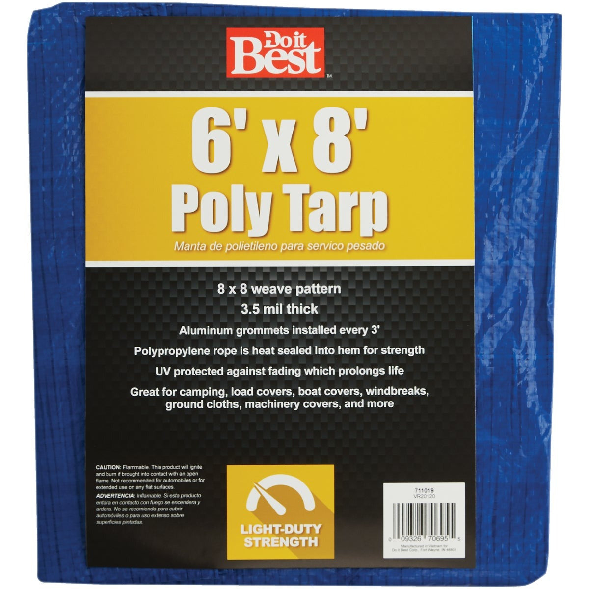 BSC PREFERRED Bsc Preferred 711019 Blue All-purpose Tarp 6x8 Ft