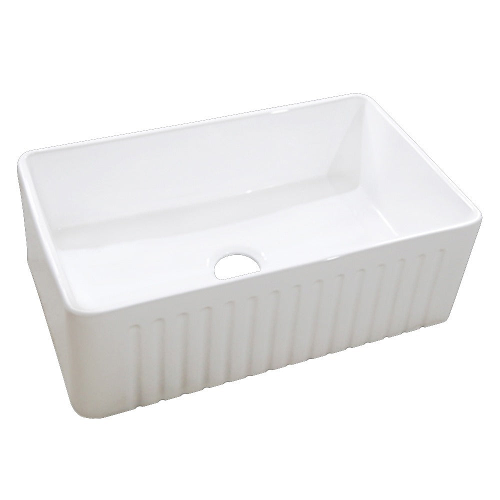 DAKOTA Dakota Plumbing Products DSE-FCA3018SMBK Fireclay Farmhouse Sink