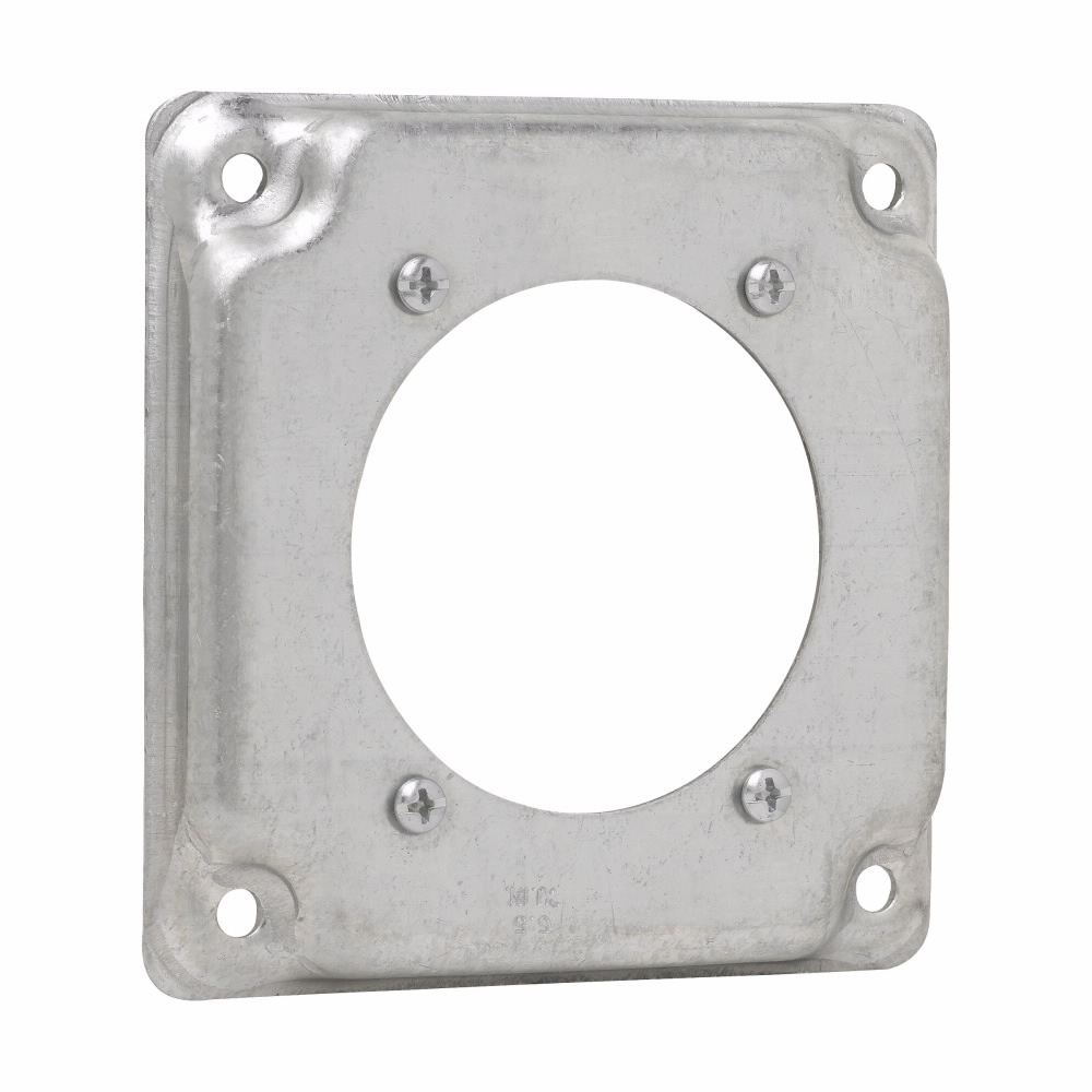 Crouse-Hinds TP509 Square Surface Cover, 30-60 Amp Receptacle, 4 Inch, 2-7/16 Hole