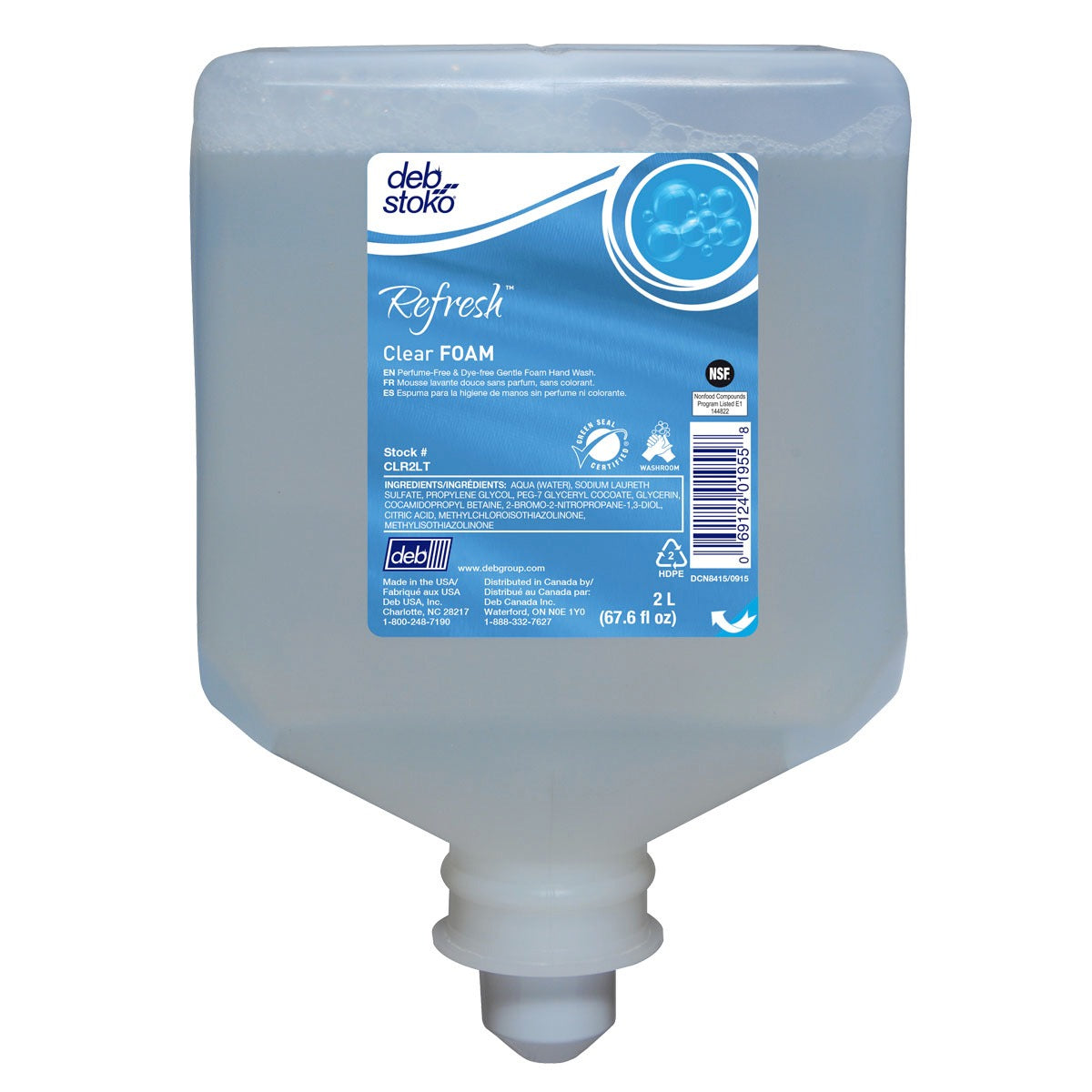 SC JOHNSON Sc Johnson CLR2LT Refresh Clear Foam Hand Cleaner 2 Liter Refill