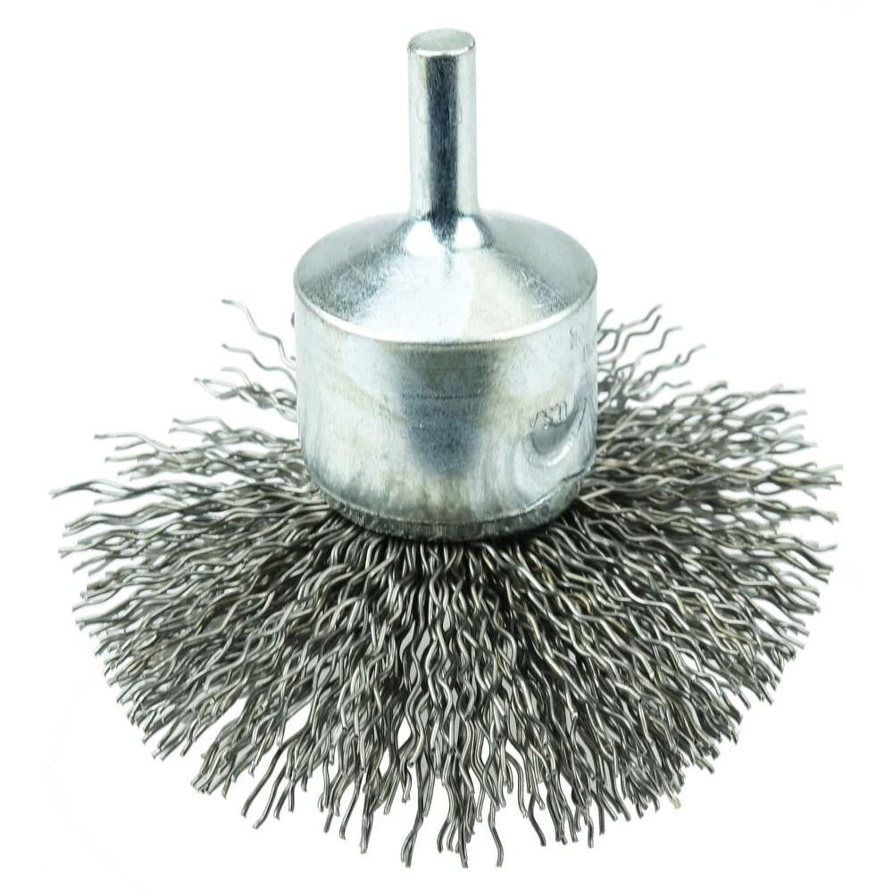 WEILER Weiler 10073 End Brush 3in Steel Crimped Wire 16000 Rpm