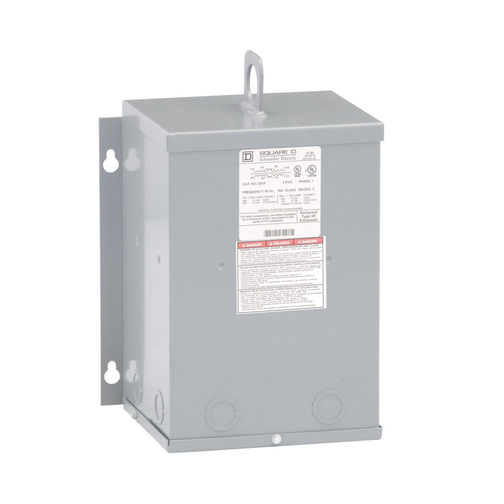 Square D 3S1F dry sealed transformer 3 kVA (1 each)