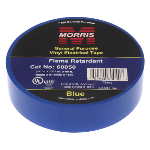 DiversiTech 60050 General Purpose Vinyl Electrical Tape 7 Mil (Blue) 60010-DIVERSITECH Replacement