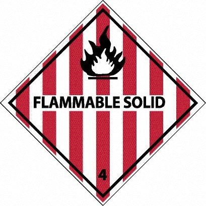 ACCUFORMNMC Accuformnmc DL11AP Flammable Solid Dot Shipping Label 25 Pack