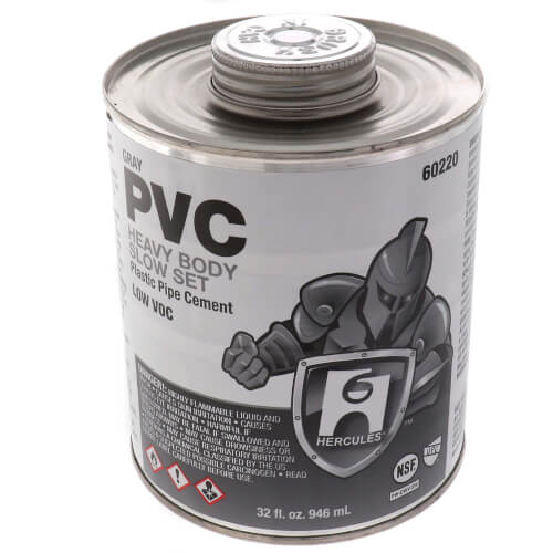 Hercules 60220 Heavy Body Slow Setting PVC Cement 32 oz