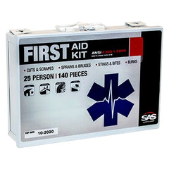 SAS Safety 6025-01 25-Person First Aid Kit Metal Box