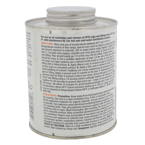 Hercules 60315 Solvent Cement Medium Orange 1PT Fast Set