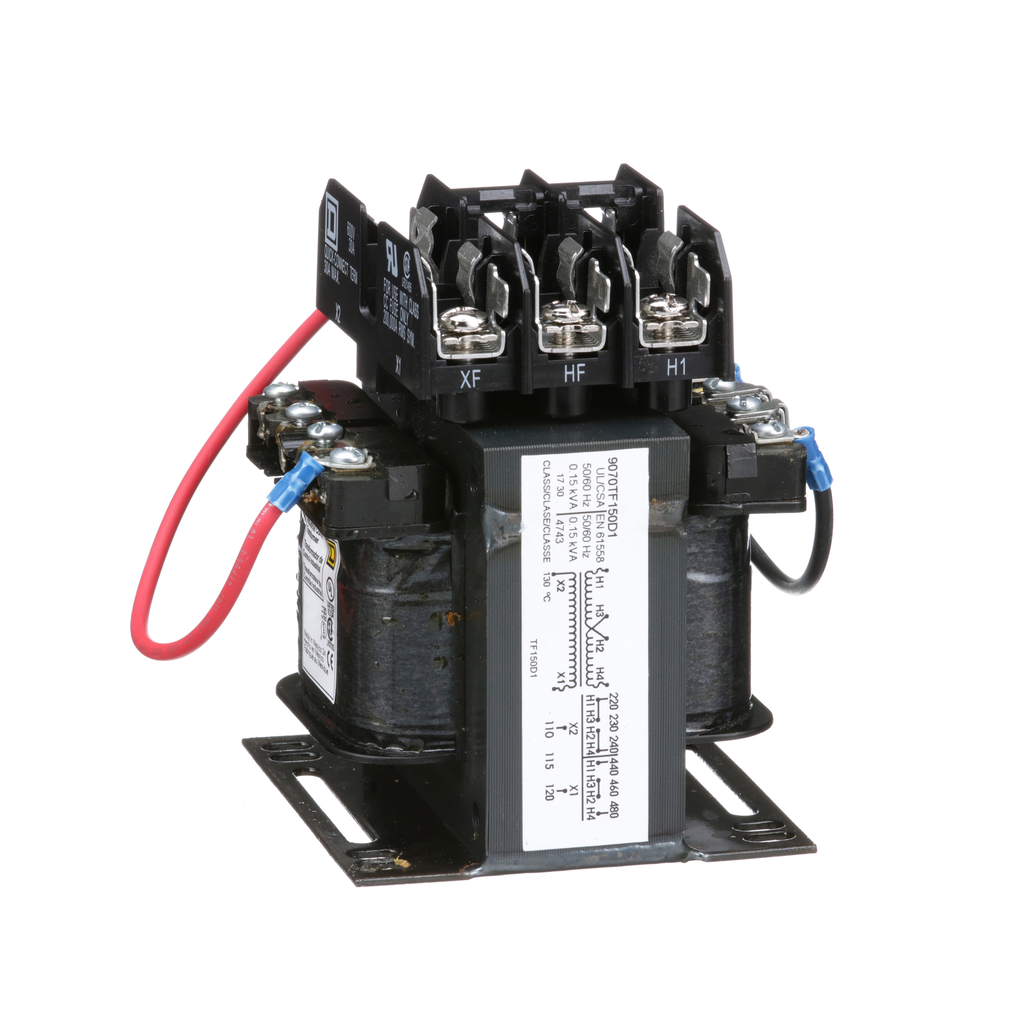 Square D 9070TF150D1 150 VA 240 x 480 VAC Primary 120 VAC Secondary 1-Phase Control Transformer