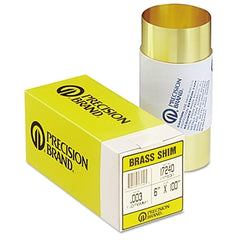 Precision Brand 17195 Brass Shim Stock Rolls 0.002 Inches x 100 Inches x 6 Inches