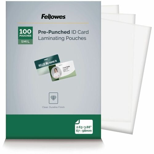FELLOWES Fellowes FEL52016 Id Laminating Pouches 5 Mil Pack of 100