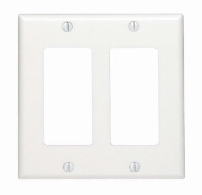 LEVITON Leviton Mfg Co 005-80409-00W 2-gang Gfi Wall Plate White