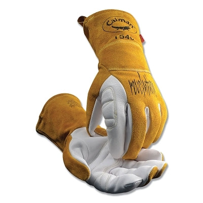 Caiman 1540-S Premium Goat Grain Unlined Palm TIG/Multi-Task Welding Gloves Small