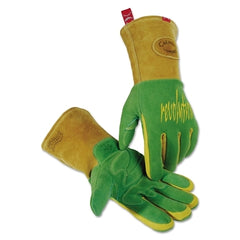 Caiman 1868-M Revolution Welding Gloves Goat Grain Leather Medium White/Brown