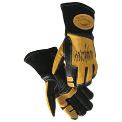 Caiman 1832-L Revolution Welding Gloves Cow Grain Leather Large Black/Gold