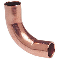 Nibco 9082050 Copper Elbow, Solder Pressure 607-2-2-LT, 1/4 inch x 1/4 inch, 90-Degree 1/4 Bend Long Radius, Ftg x Ftg