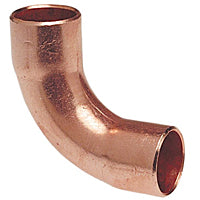 Nibco 9077600 Copper Elbow Solder Pressure 607-LT 5/16 inch x 5/16 inch 90-Degree Long Radius