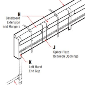 Burnham 6074115 6ft Baseboard Extension for 9A Baseray Baseboard Heater