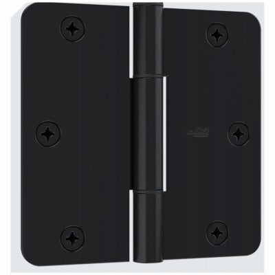 NATIONAL HARDWARE National Mfg N830-446 3.5 in Door Hinge 1/4 Radius Matte Black