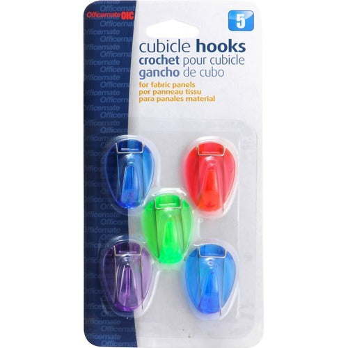 OFFICEMATE Officemate OIC30181 Cubicle Hooks Translucent 5-pack