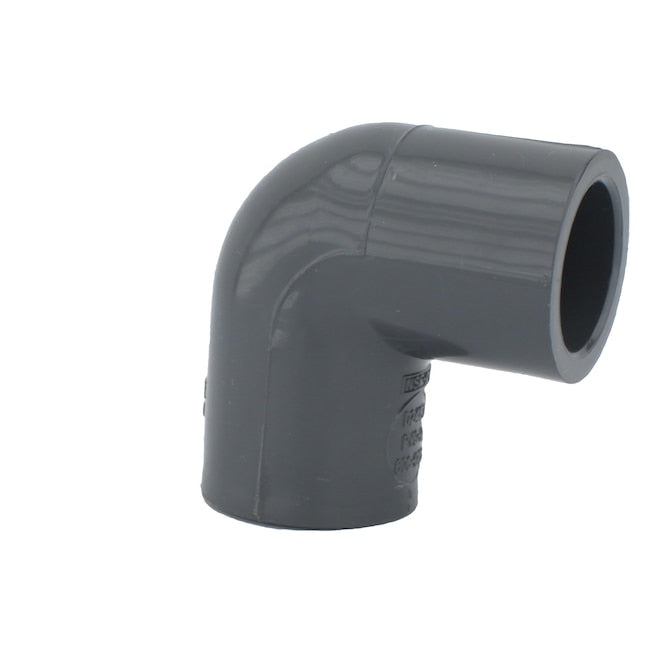 Charlotte PVC 08300 1600 Schedule 80, 90 Degree Elbow, Socket End, 1-1/4 Inch, PVC