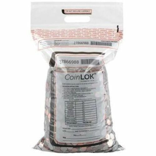 CONTROLTEK Controltek CNK585100 Clear Coin Bag 12.5x25 in Pack 50