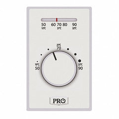 PRO1 IAQ T501ML2 Line Voltage Thermostat, Electric Heat, Mechanical, 2 Wire, Non-Programmable, Heat Only