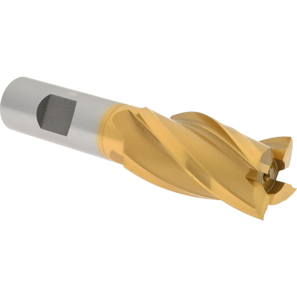 HERTEL Hertel E8031919 Square End Mill 1 in 4 Flute Hss Tin
