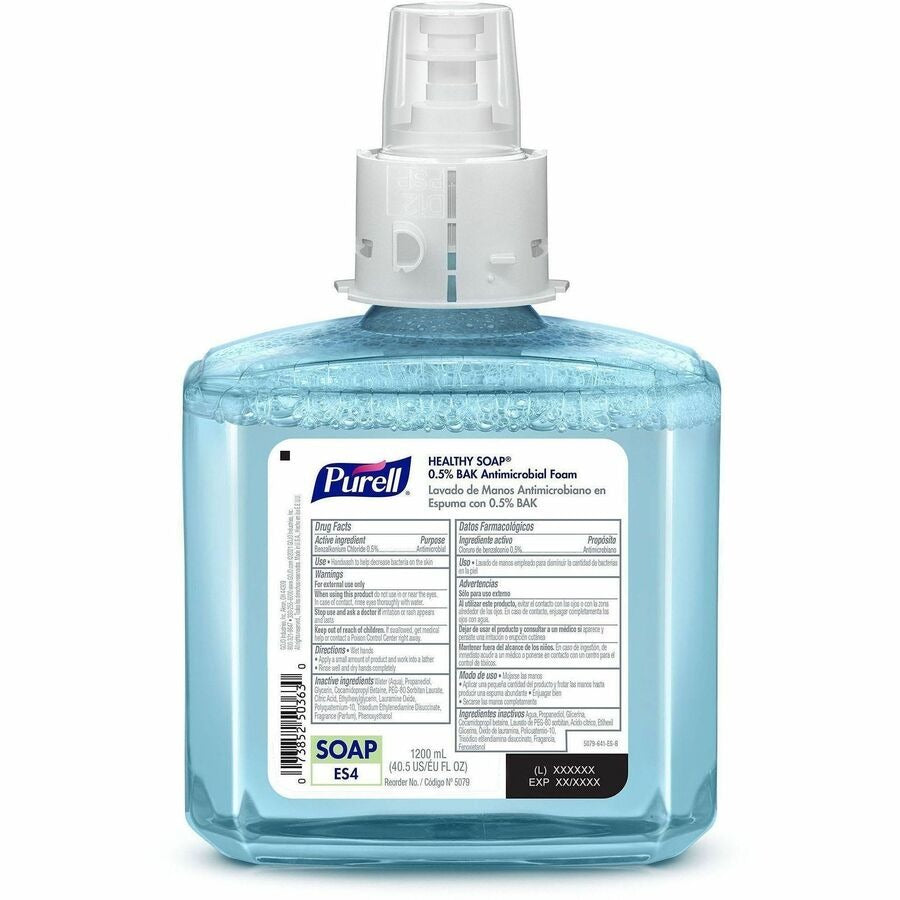 GOJO Gojo GOJ507902 Purell Healthy Soap ES4 0.5% BAK Antimicrobial Foam Refill 1.27 Quart (2 / Carton)