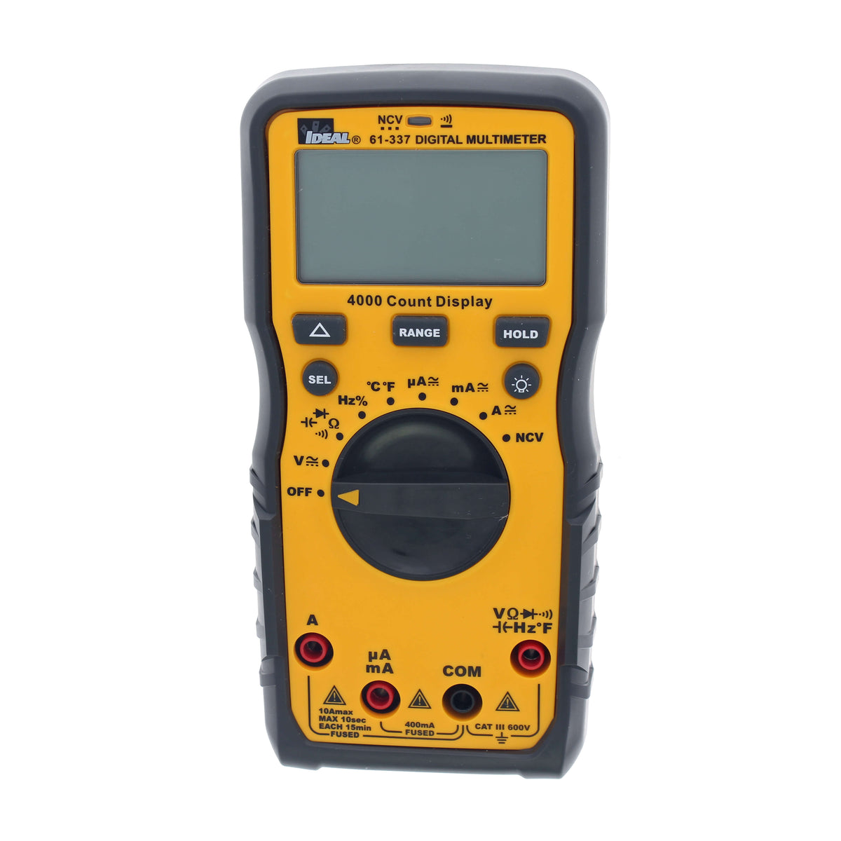 IDEAL 61-337 Digital Multimeter 600VAC/VDC 10A 40MOhm