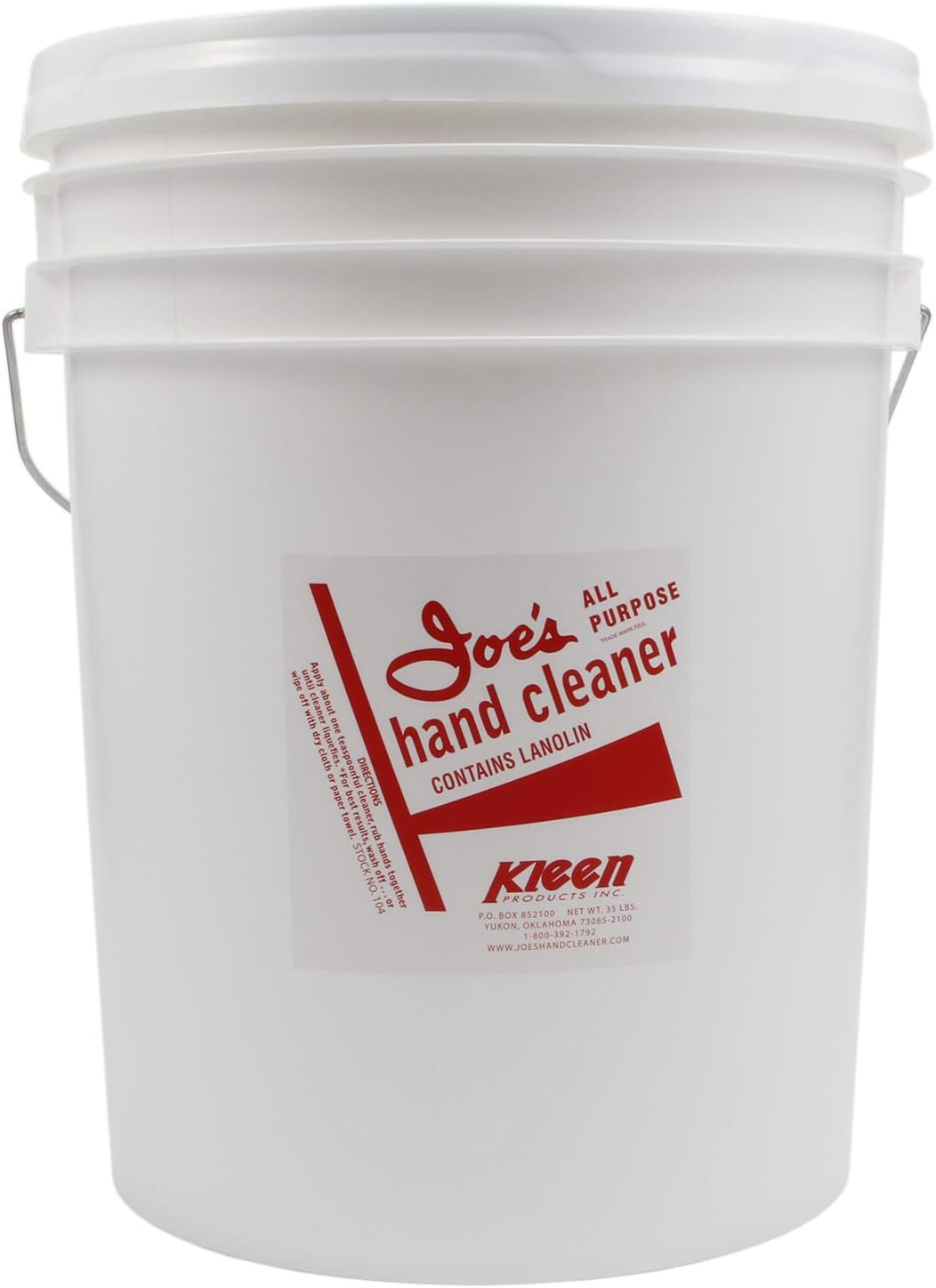 Joe's 104 Hand Cleaner 5 Gallons Plastic Pail