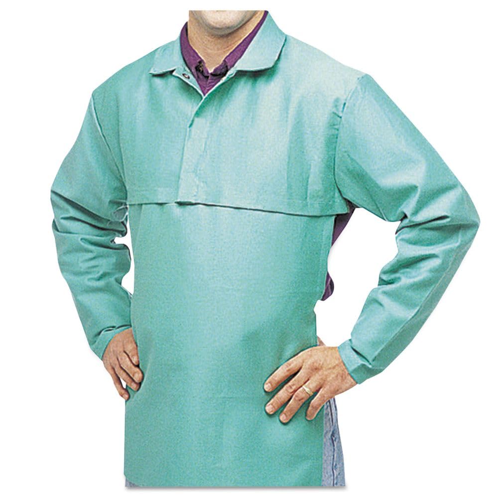 Best Welds 902-CA-650-L FR Cotton Sateen Cape Sleeves 14 Long Hook/Loop Closure Large