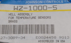 Johnson Controls WZ-1000-5 Immersion Well Brass 1/2 Inch NPT