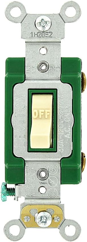 Leviton 3031-2I Toggle Switch 30 Amp 120/277 Volt