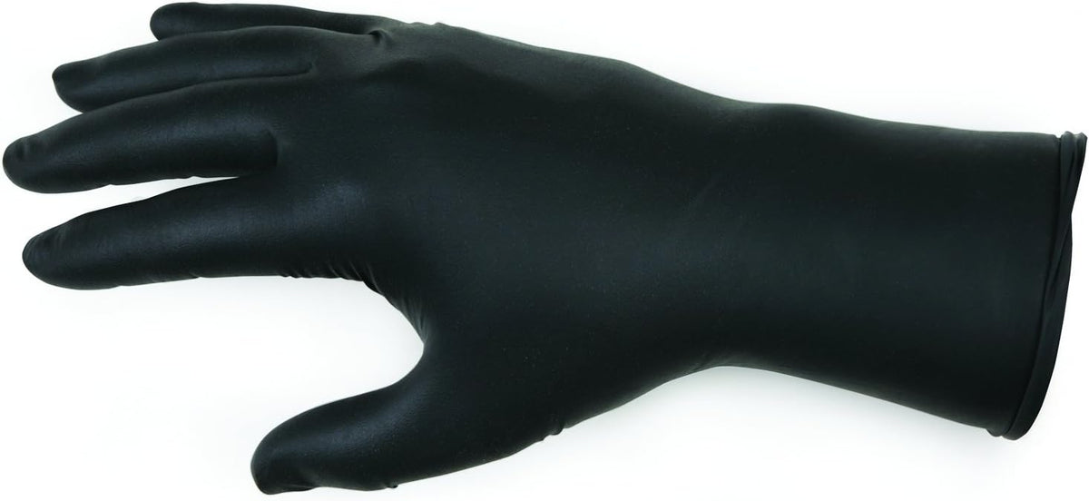 MCR Safety 6062XL Gloves 6 mil Powder Free Disposable Nitrile Textured Grip X-Large Black