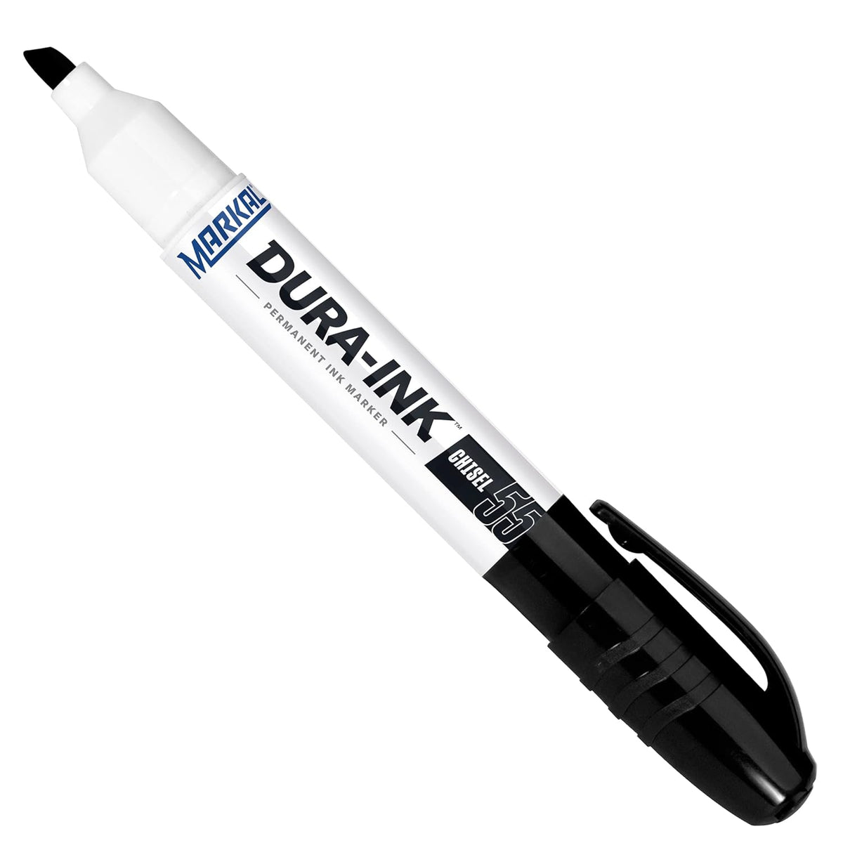 Markal 96529 Dura-Ink 55 Permanent Ink Marker with Medium Chisel Tip, Black Pack of 12