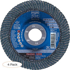 Pferd 67343 Polifan Flap Disc Zirconia 5 Inch 40 Grit Large Radius