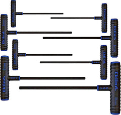 Eklind Tool 64908 Power-T Handle Hex Key allen wrench - 8pc set Metric MM sizes 2-10 (9 In shaft)