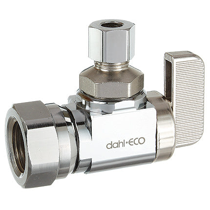 DAHL Dahl Valve 611-52-30 Mini-Ball Valve Supply Stop 3/8 FIP x 1/4 OD Comp