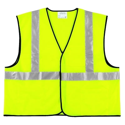 MCR Safety VCL2SLL Class II Economy Safety Vest Solid Large Lime