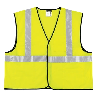 MCR Safety VCL2SLX4 Class II Economy Safety Vest Solid 4X-Large Lime