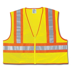 Mcr Safety WCCL2LM Luminator Class II Safety Vest Medium Lime