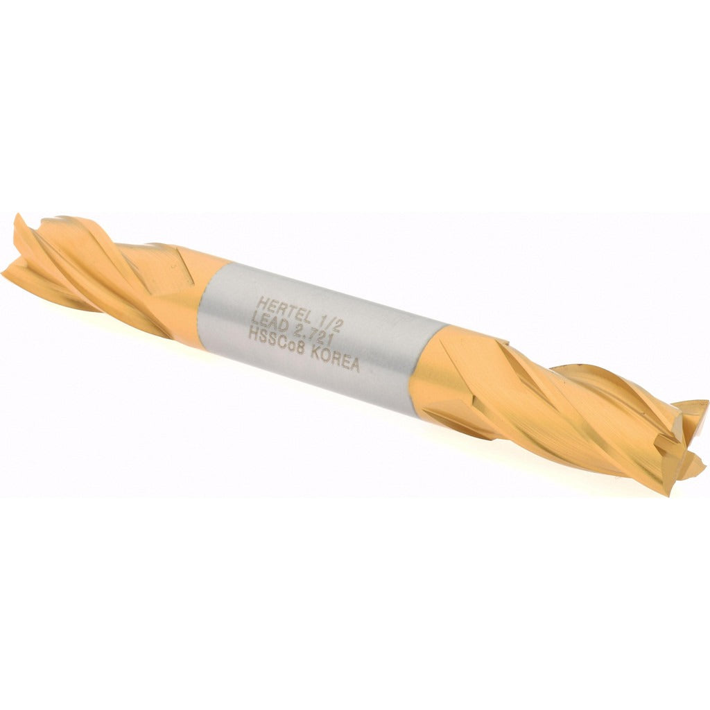HERTEL Hertel E4053032 Square End Mill 0.5in 4 Flute Cobalt