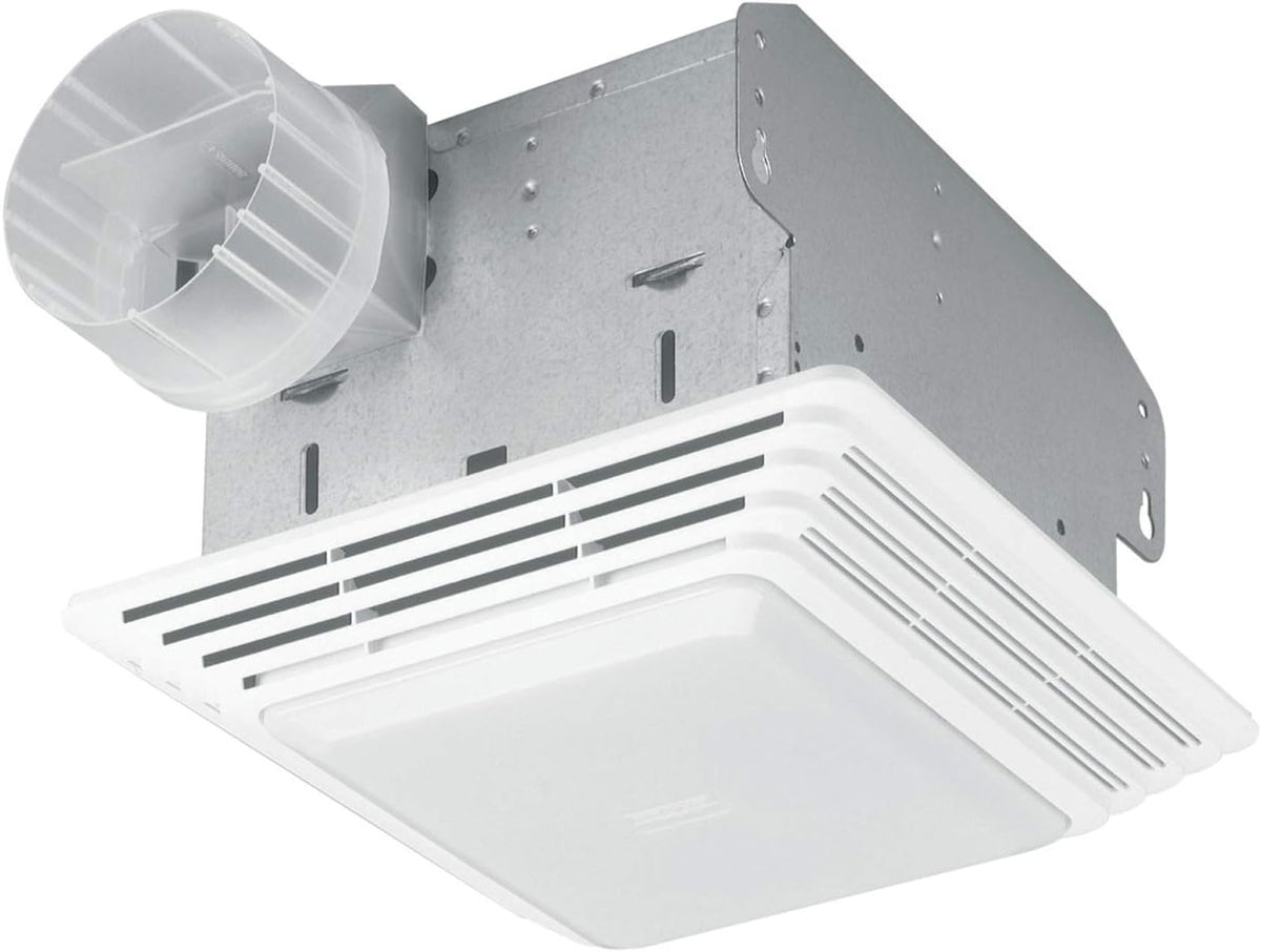 Broan-NuTone HD80L Heavy Duty Ventilation Fan, Residential or Commercial Installation, 80 CFM, 2.5 Sones, White