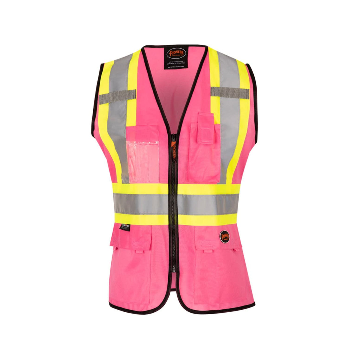 Pioneer V1021840U-XL Safety Vest for Women Hi-Vis Reflective Tape Multiple Colors