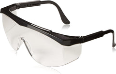 MCR Safety SS010 Stratos Safety Glasses Polycarbonate Uncoated Lens, Nylon Black Frame, 1 Pair