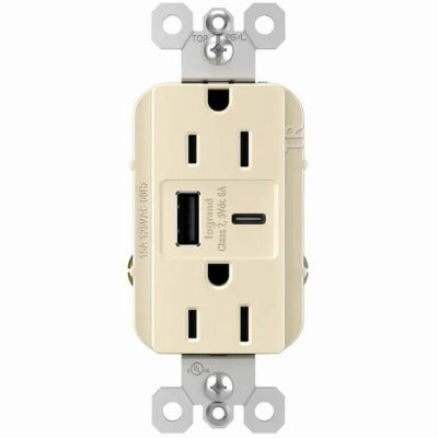 LEGRAND Pass Seymour R26USBAC6LACCV4 Duplex Usb Outlet 15A