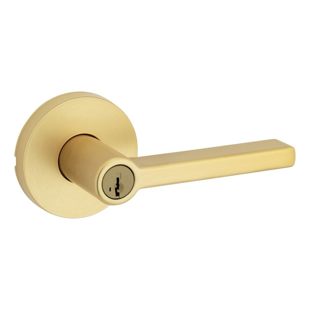 KWIKSET Kwikset 740HFLRDT-4S Halifax Lever Entry Lock Satin Brass